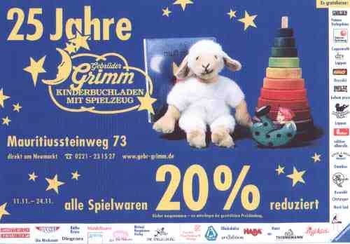 Plakate in Köln: 25 Jahre Gebrüder Grimm